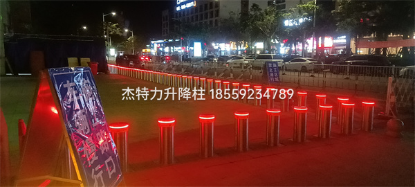 杰特力-電動升降柱夜間效果