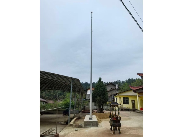 手動旗桿13米一根，12米兩根，撫州市宜黃縣秀源村漢帝廟